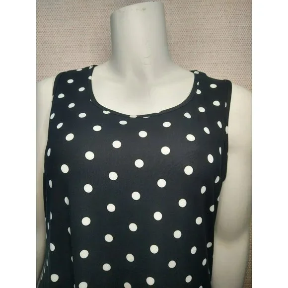 Plus size Polka dotted Maxi Dress Beach Summer Vacay cover-up front tie - Picture 2 of 9